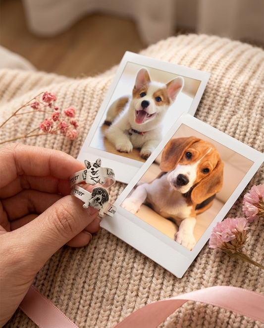 Anillo personalizado con foto de mascota