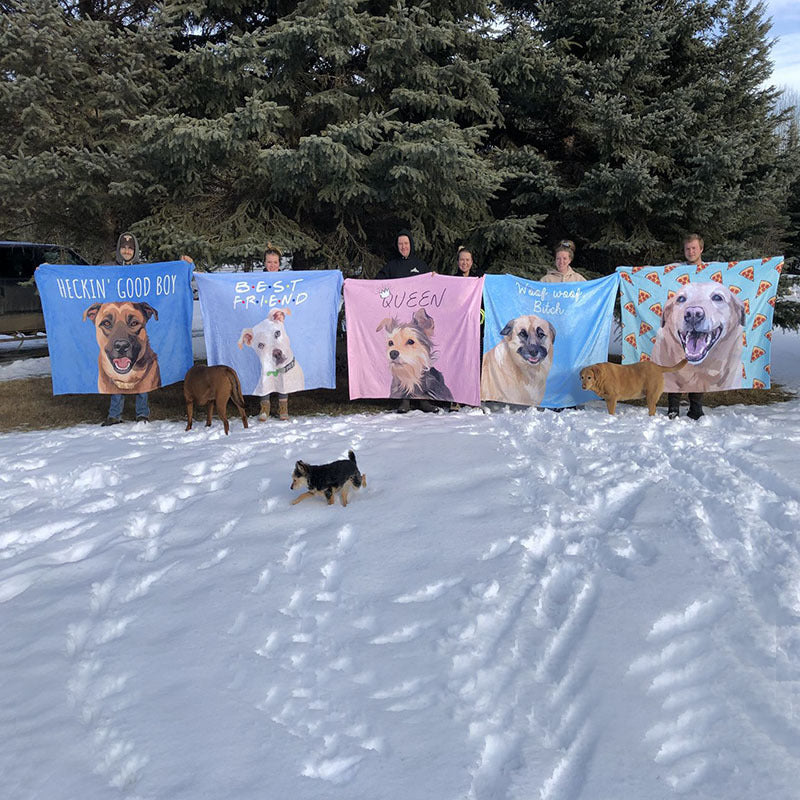 Colcha personalizada con foto de mascota