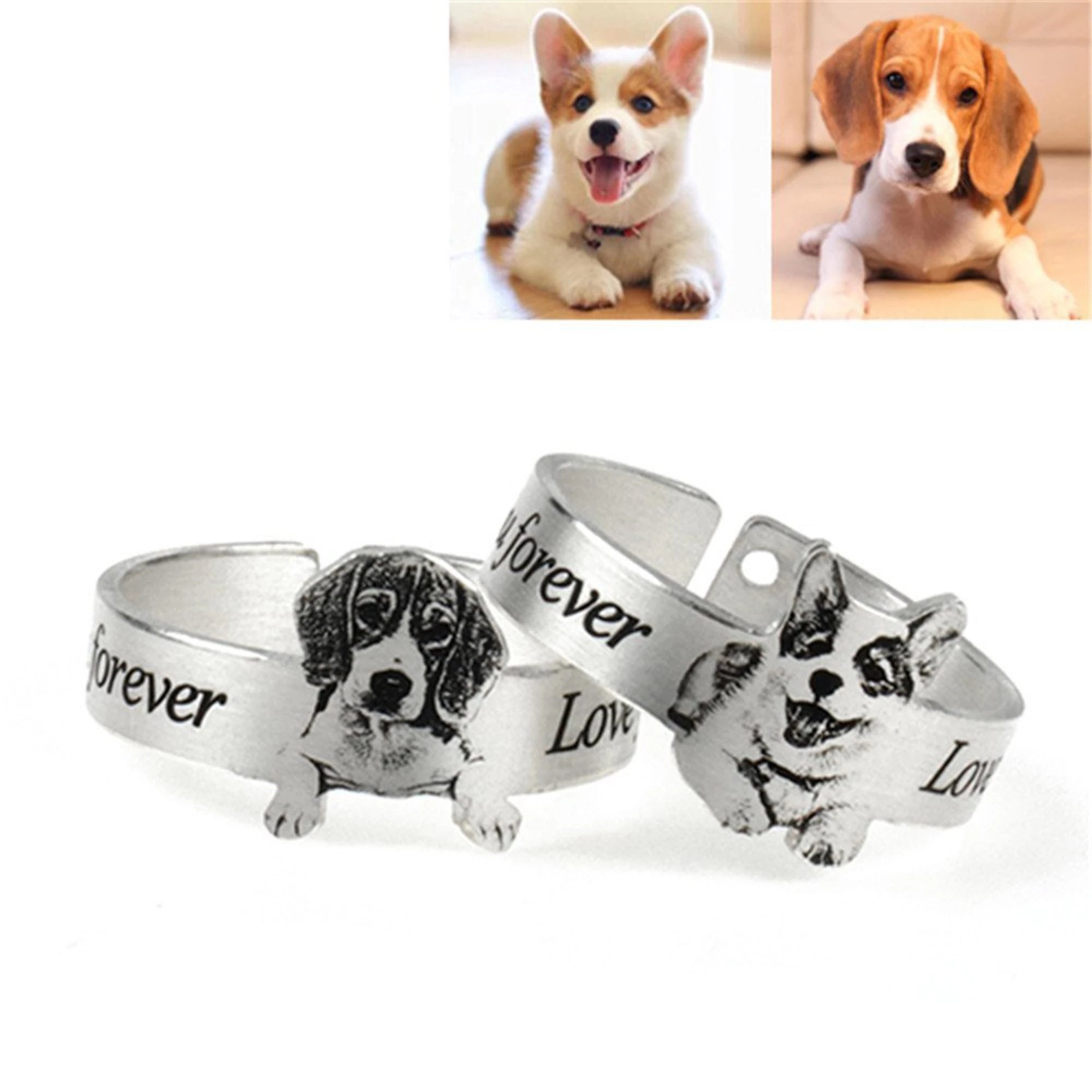 Anillo personalizado con foto de mascota