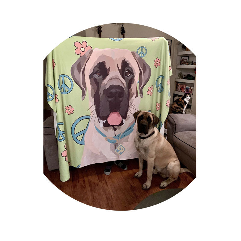 Colcha personalizada con foto de mascota