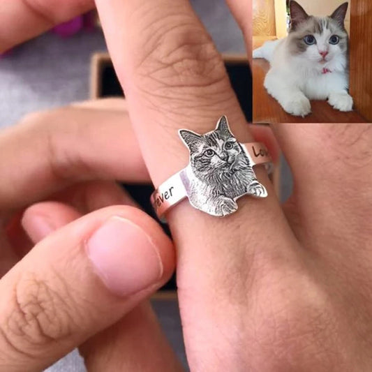 Anillo personalizado con foto de mascota