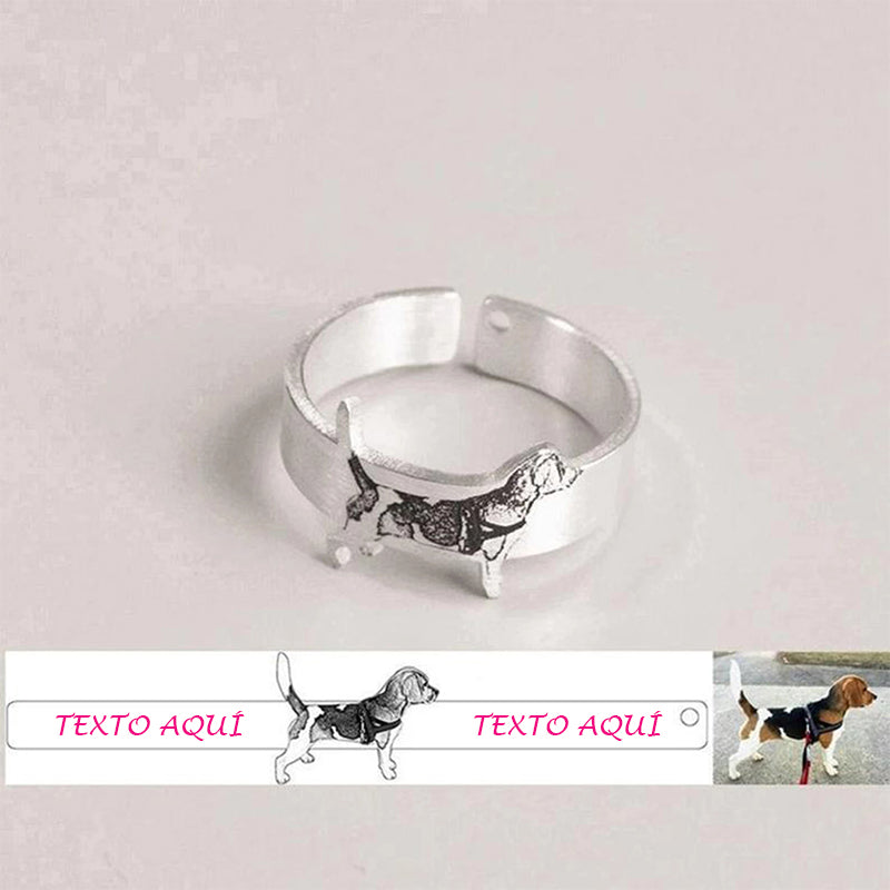 Anillo personalizado con foto de mascota